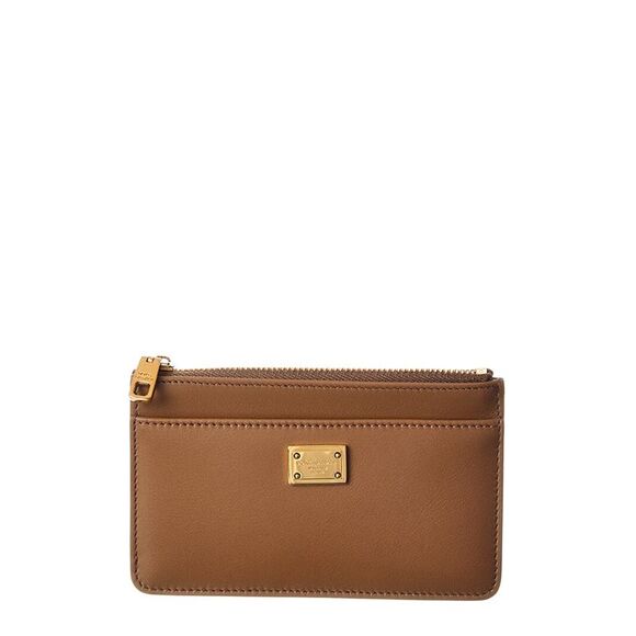 Dolce & Gabbana Plonge Leather Card Holder, Brown - Picture 1 of 4